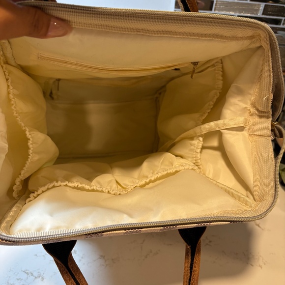 Checkered Diaper Bag/Laptop Backpack for Women Backpack Large Leather - Picture 8 of 11